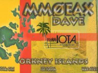 MM0EAX  - SSB Year: 2004, 2010, 2015 Band: 10, 12, 20m Specifics: IOTA EU-009 Mainland island