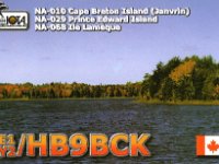 VE1/HB9BCK  - SSB Year: 2001 Band: 10m Specifics: IOTA NA-068 Lameque island