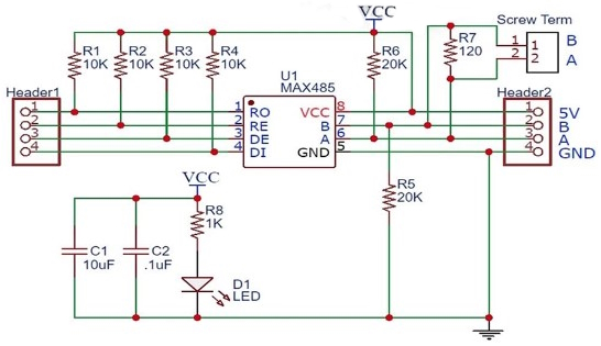 RS485 converter circuit