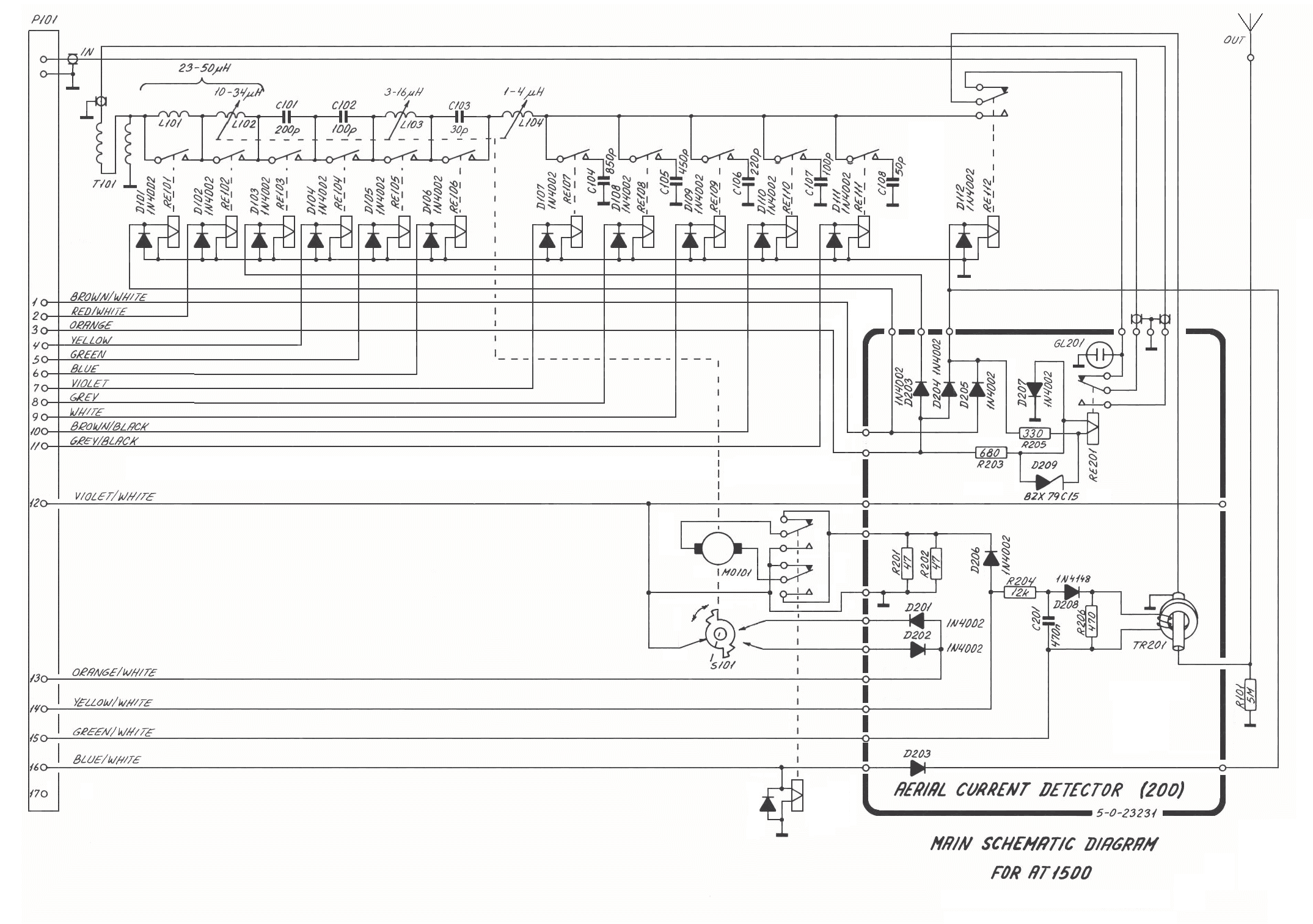 Sailor AT1500 tester schema