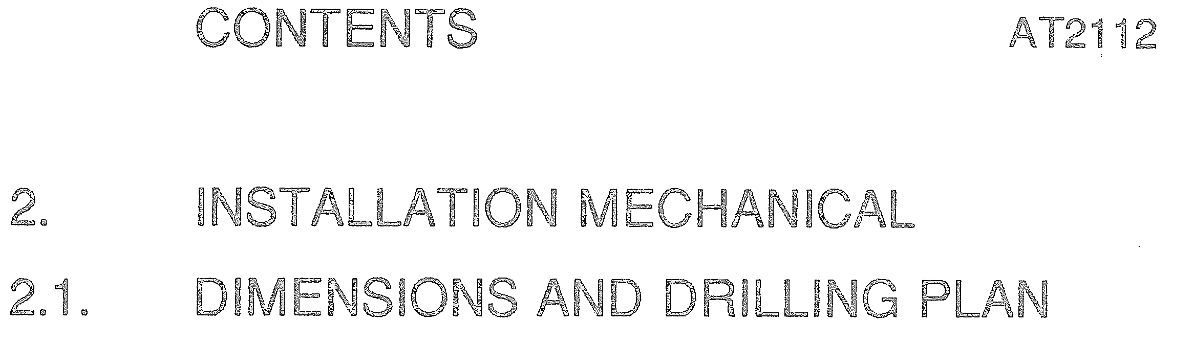 Sailor AT2112 Mechanical installation plan