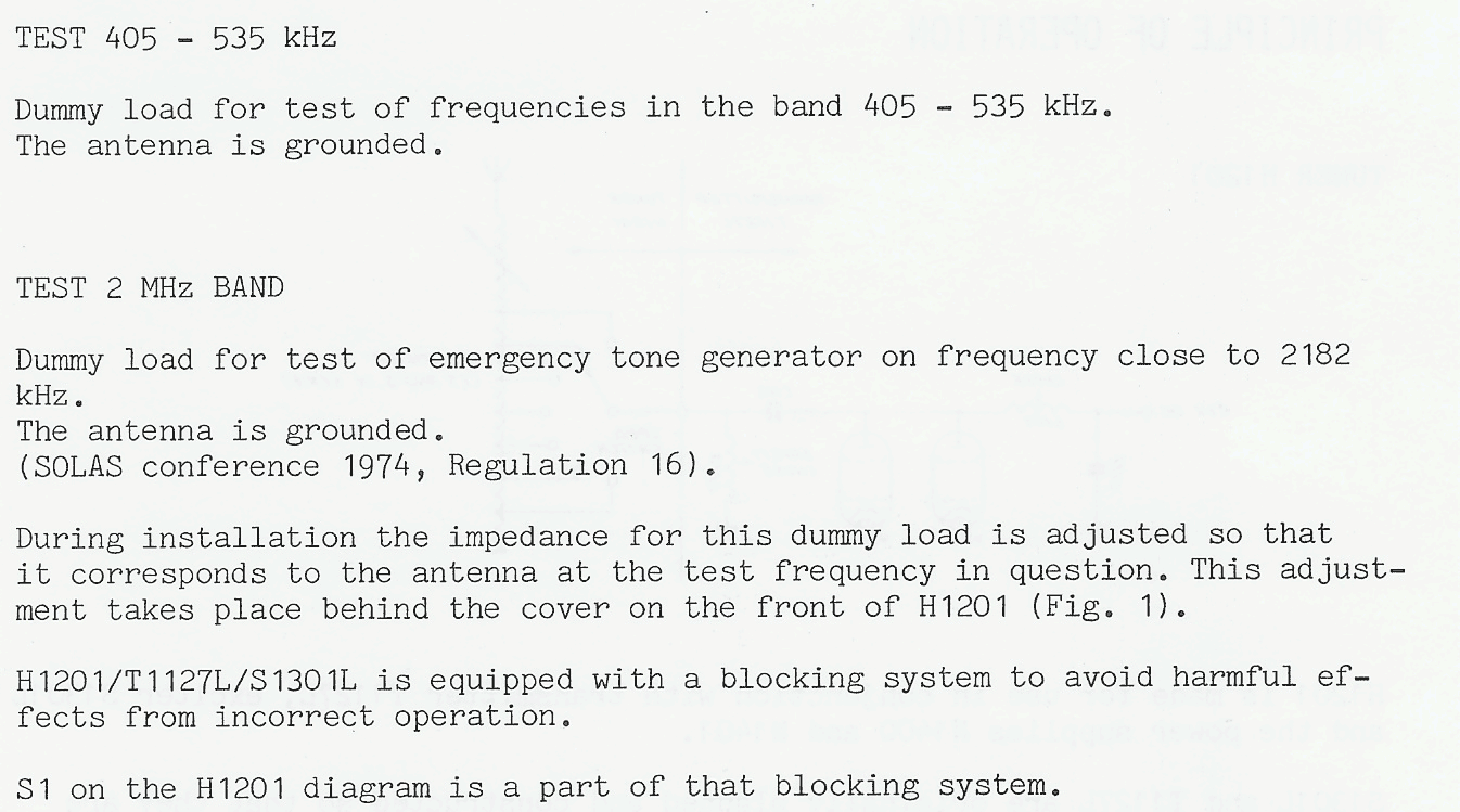 Sailor H1201 Principle of operations page-2
