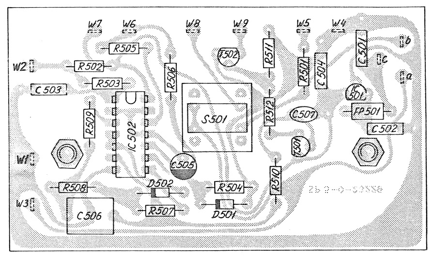H1231 Alarm unit print circuit plate