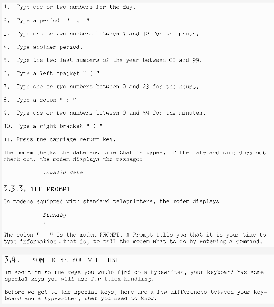 Radiotelex Usin the modem page-10