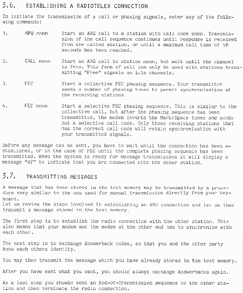 Radiotelex Usin the modem page-20