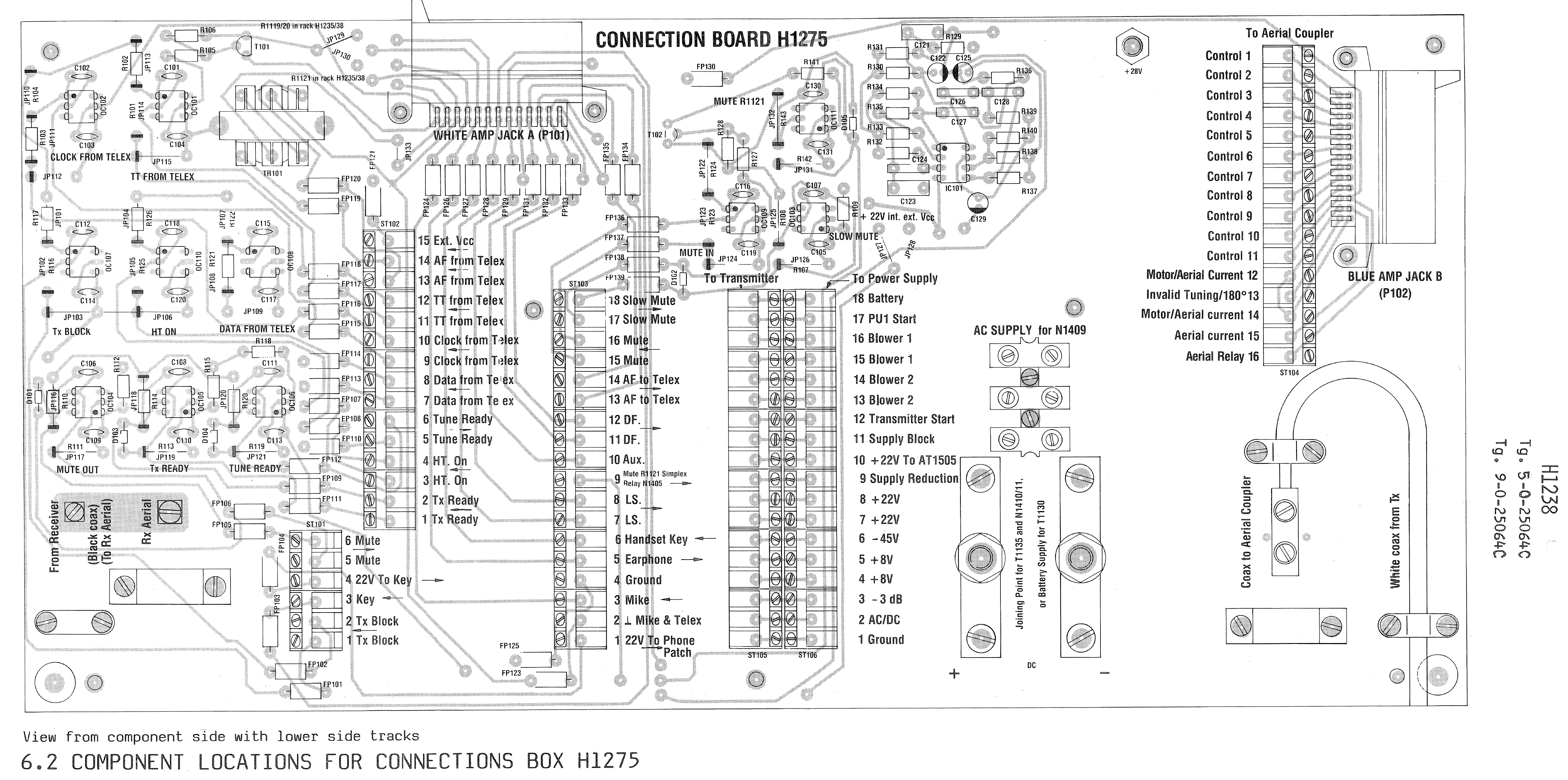 H1275 connection box component locations lower site