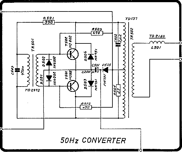 Sailor N1400 50Hz converter schema 500