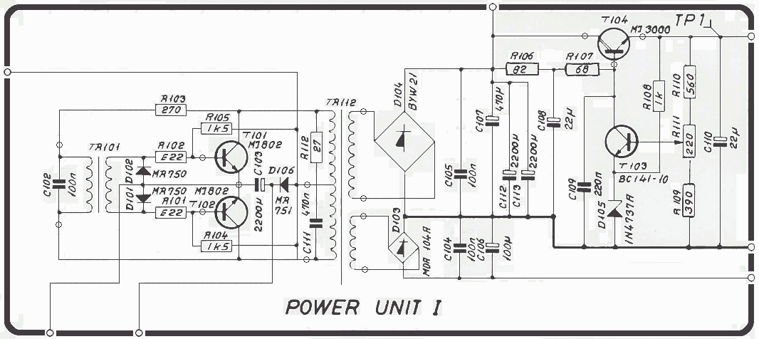Sailor N1400 Power unit-1 drawing 100