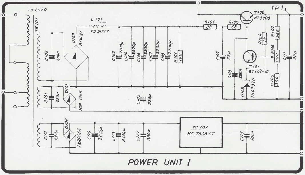 Sailor N1401 Power unit-1 Drawing