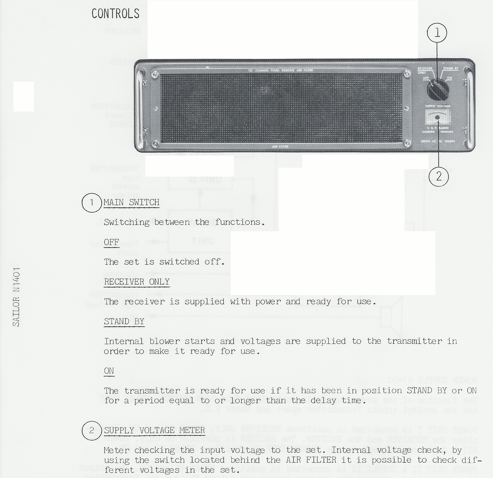 Sailor N1401 Controls page-4