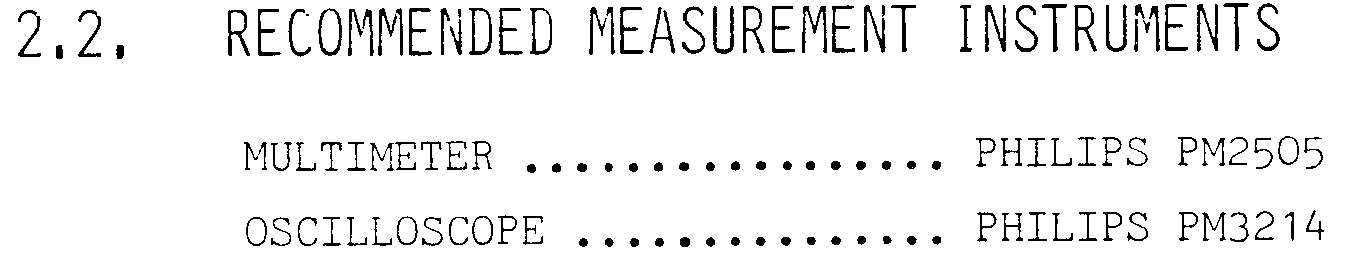 Sailor N1407 Recommended measurement instruments