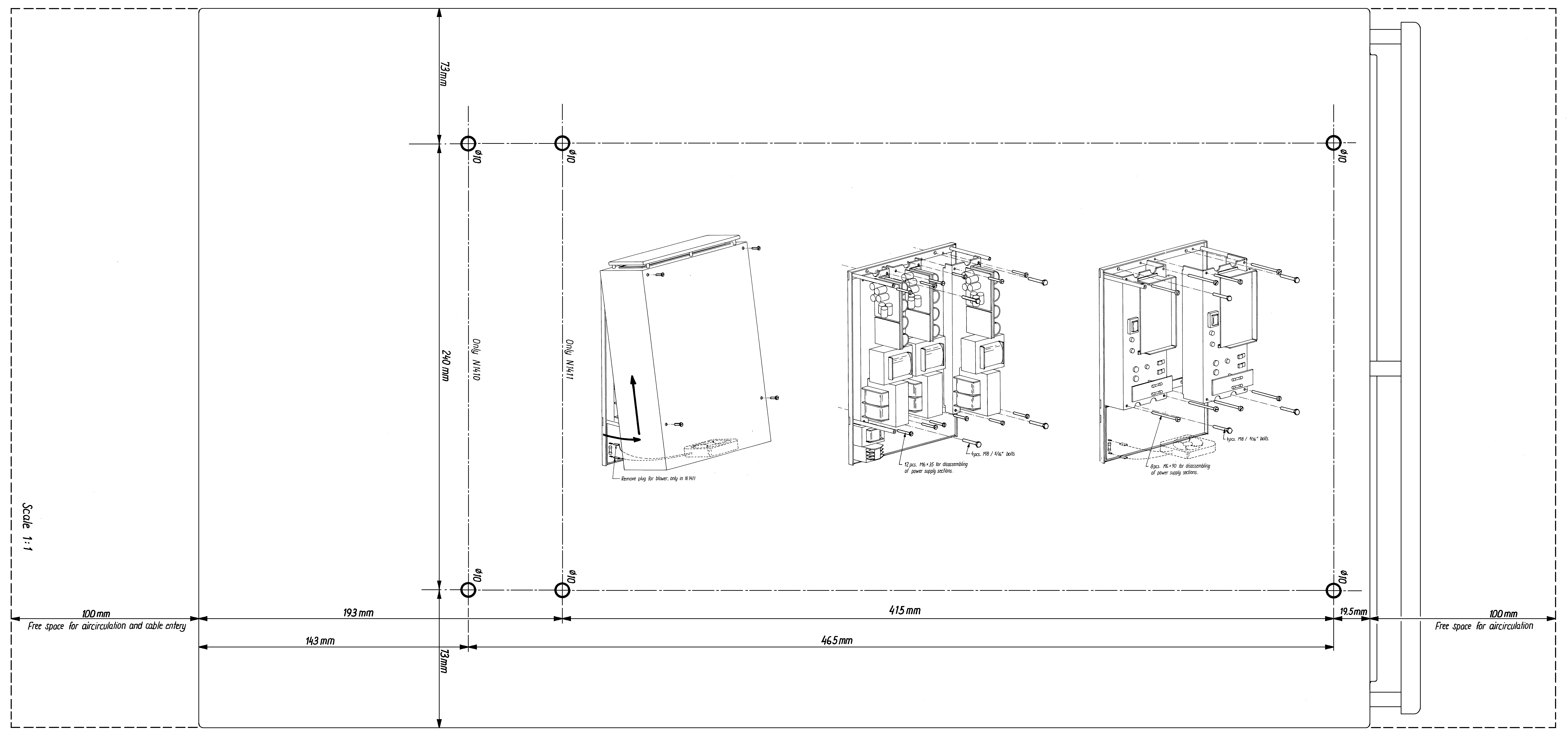 Sailor N1410 Dimentions &_drilling plan