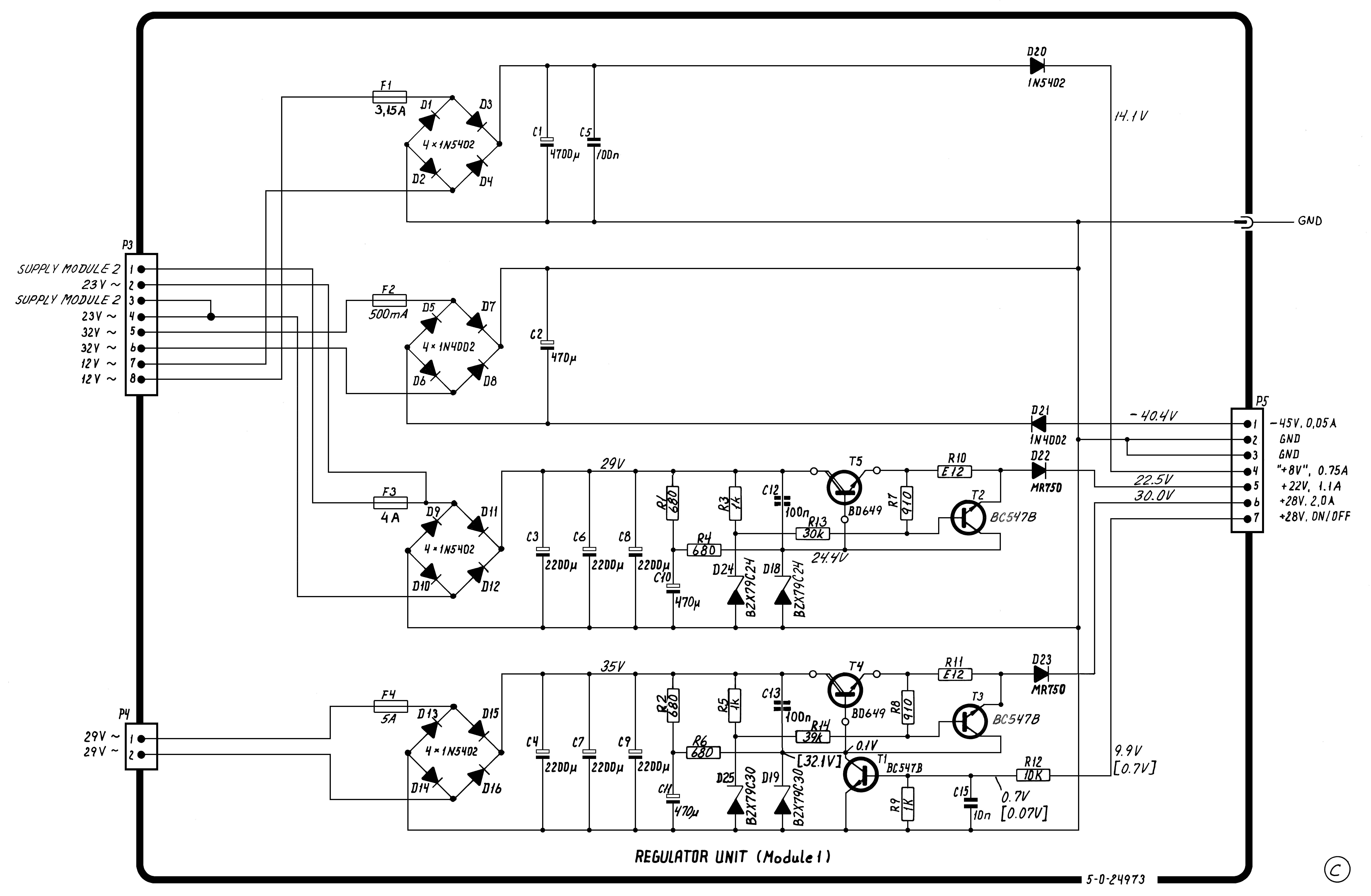 Sailor N1410 Regulator schema module 1