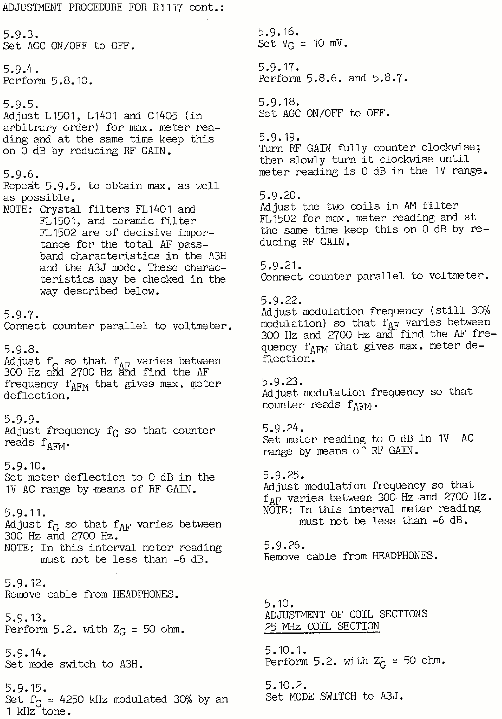 Sailor R1117 Adjustment procedure page-3