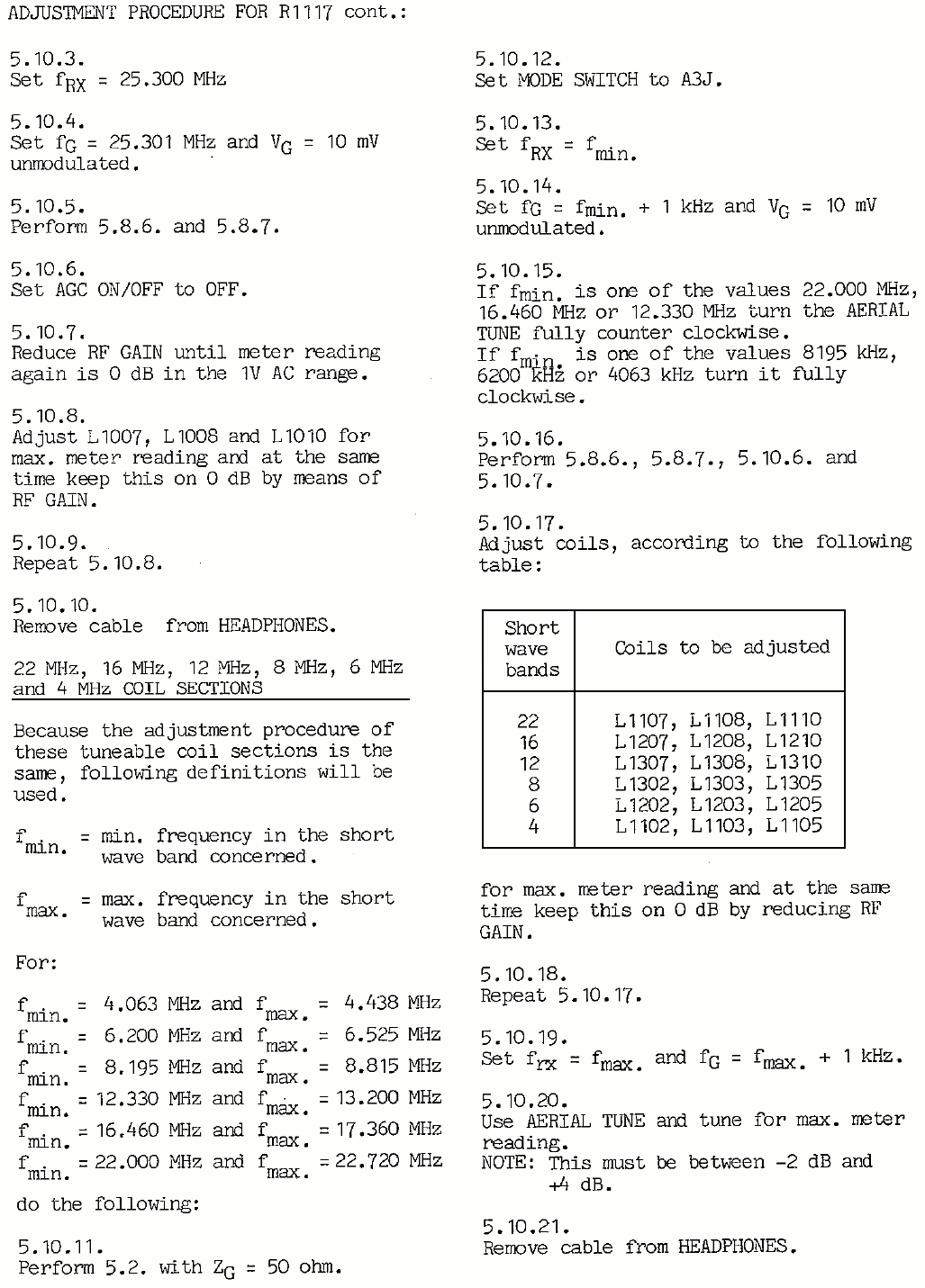 Sailor R1117 Adjustment procedure page-4
