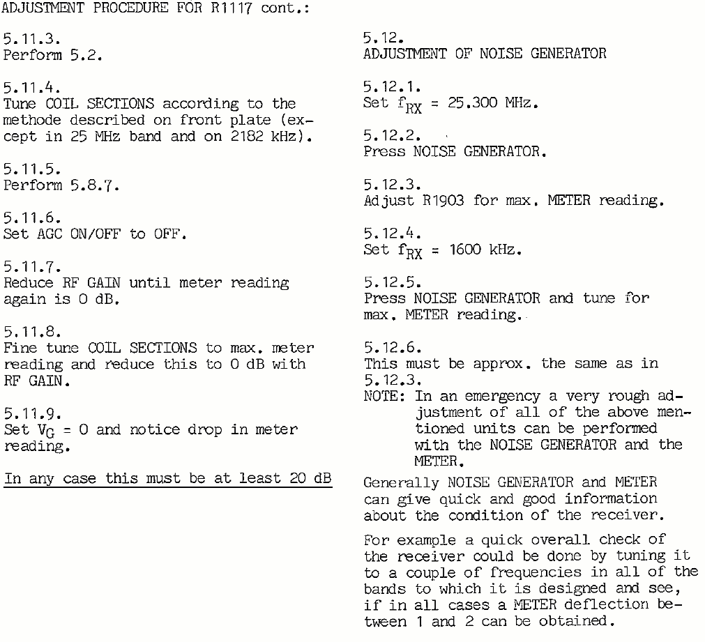 Sailor R1117 Adjustment procedure page-7