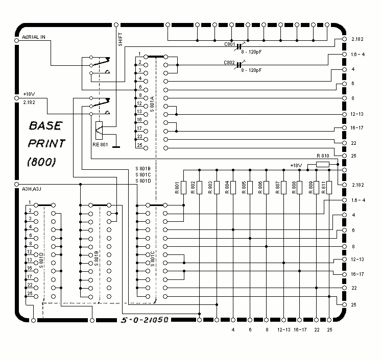 Sailor R1117 Aerial switch schema