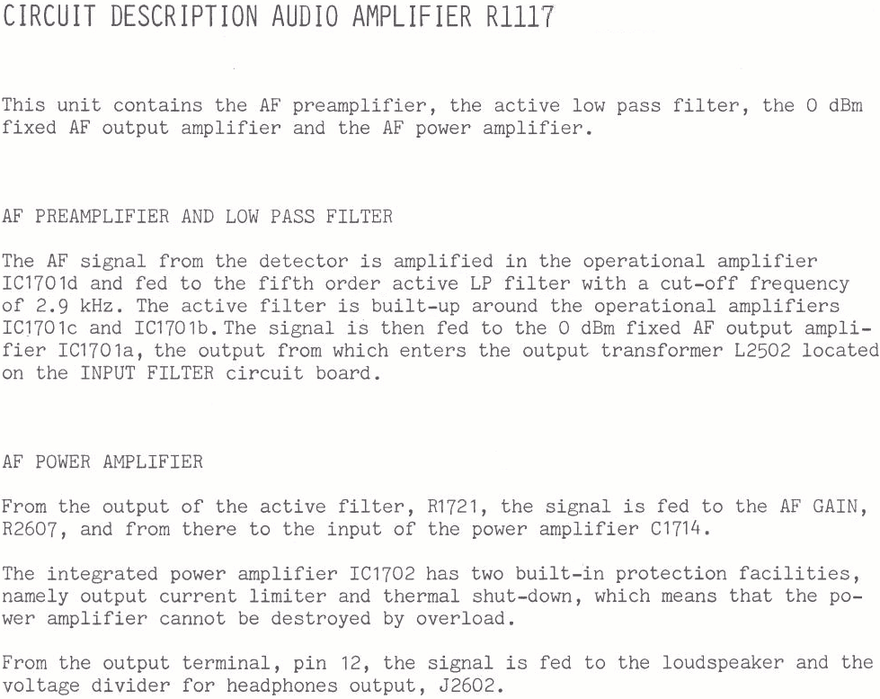 Sailor R1117 Audio amplifier page-1