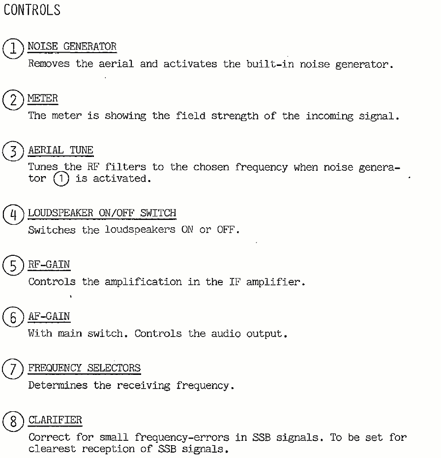 Sailor R1119 Controls page-2