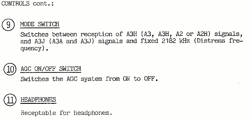 Sailor R1119 Controls page-3