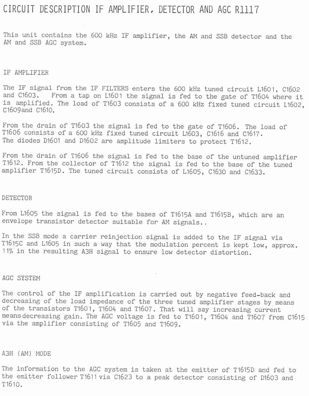 Sailor R1117 IF amplifier detector and AGC page-1