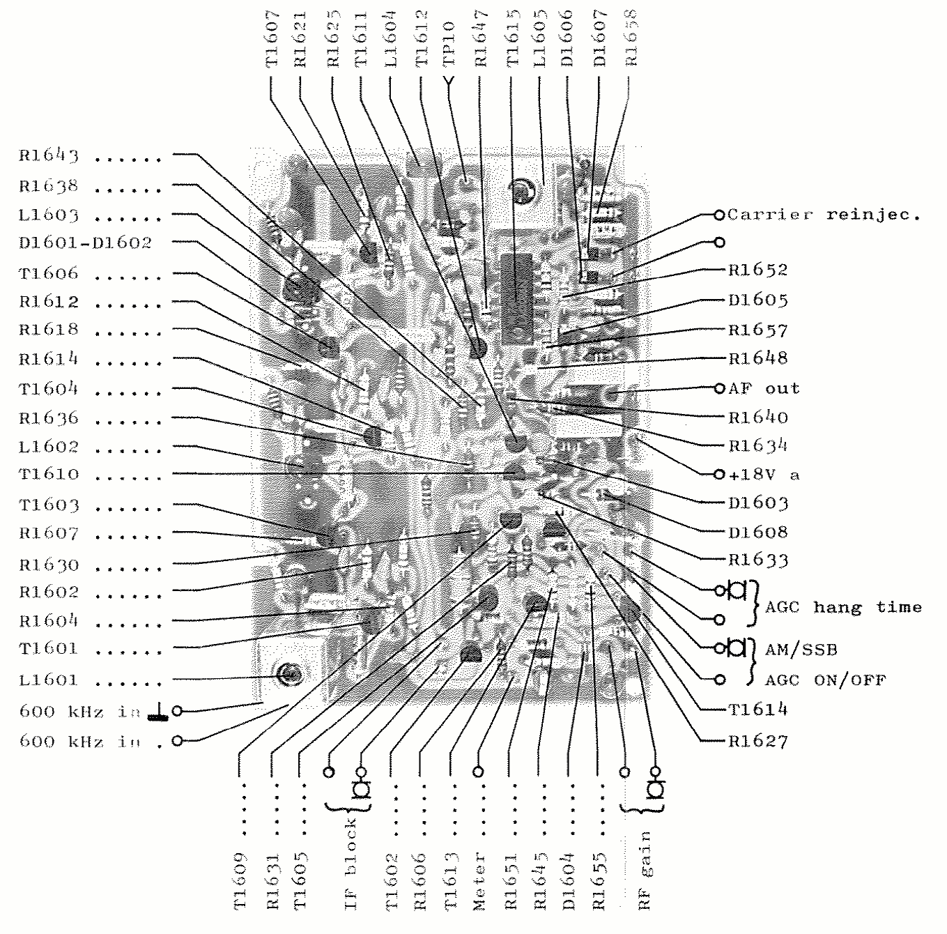 Sailor R1117 IF amplifier detector and AGC view