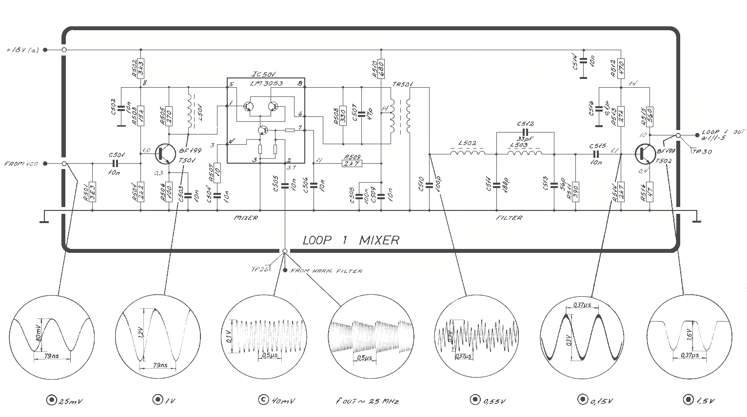 Sailor R1117 Loop 1 mixer schema
