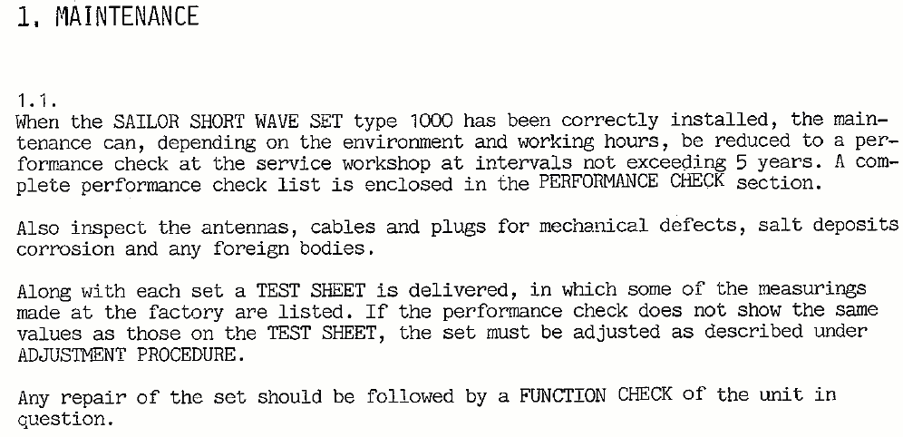 Sailor R1117 Maintenance page-1