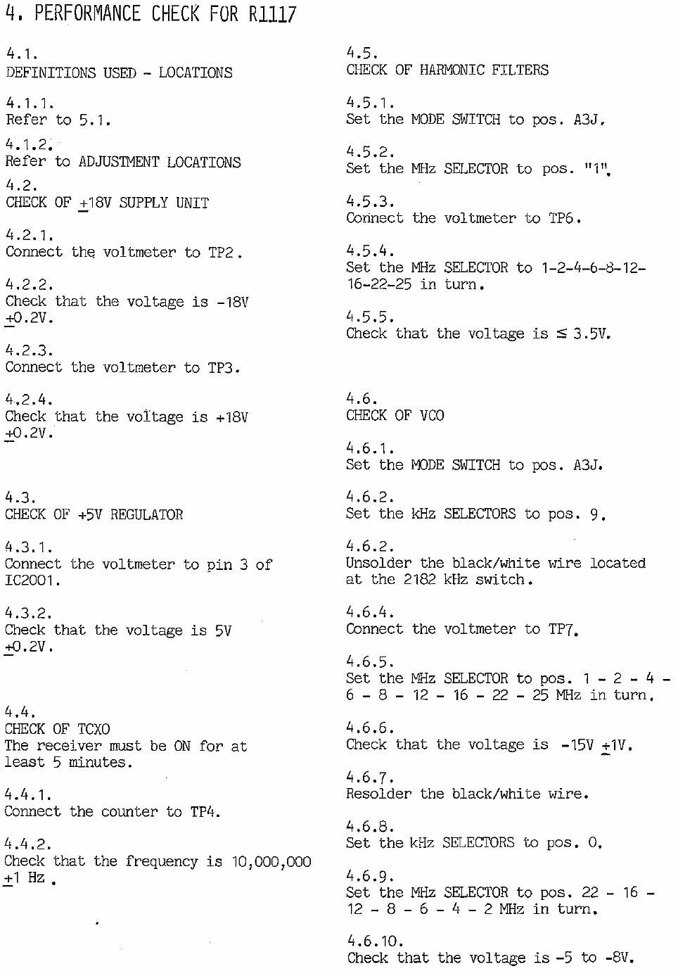 Sailor R1117 Performance check page-1