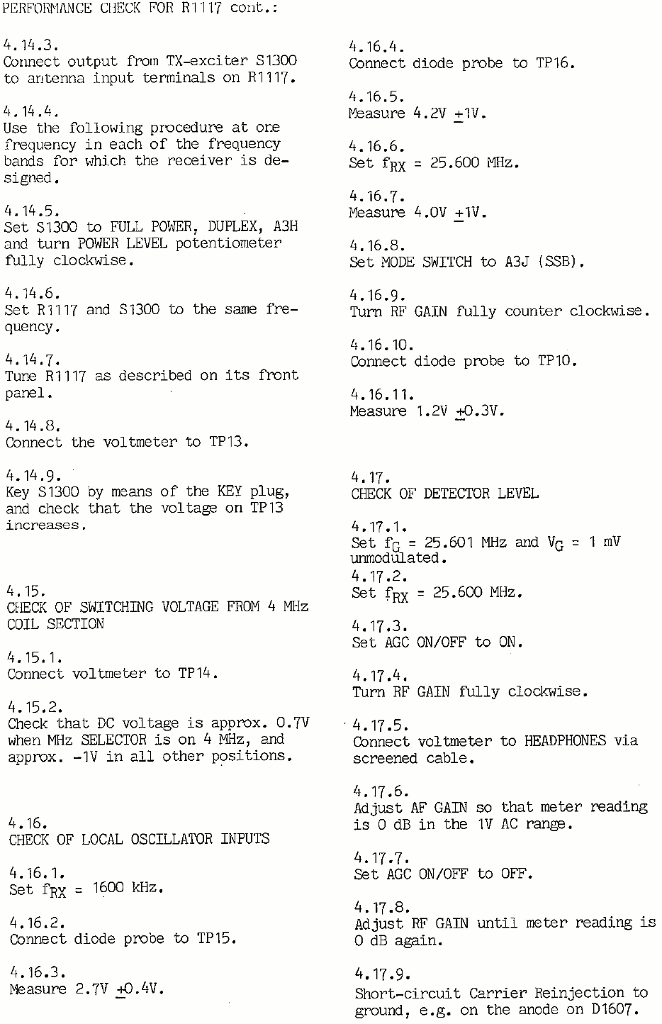 Sailor R1117 Performance check page-4