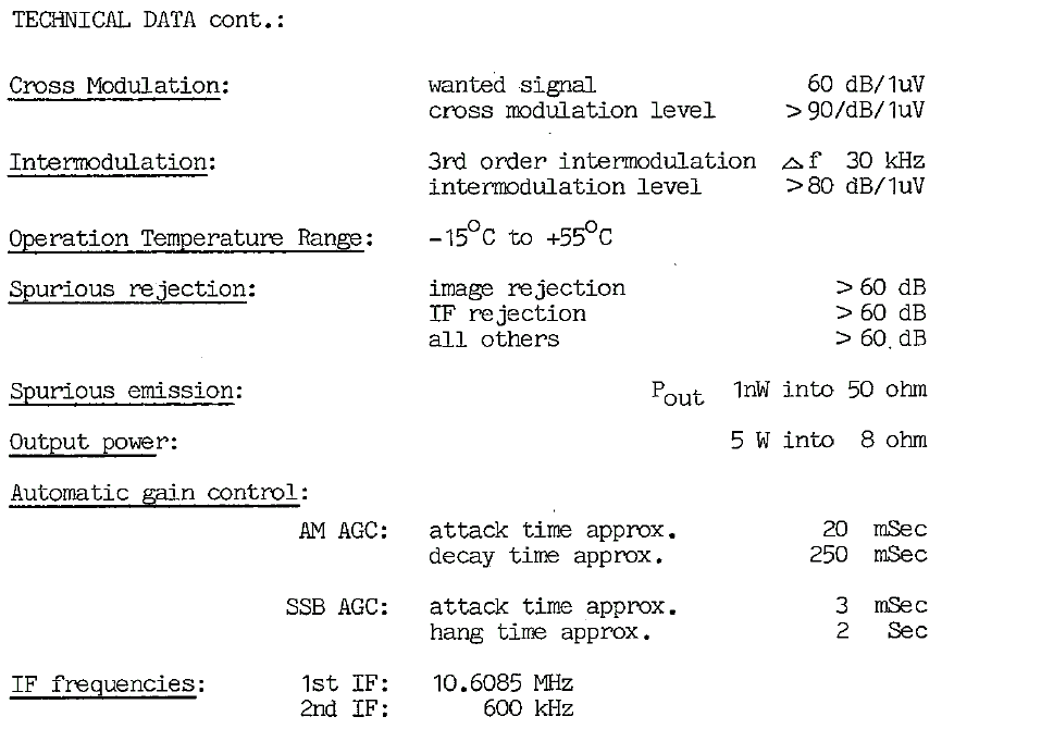 Sailor R1117 Technical data page-2