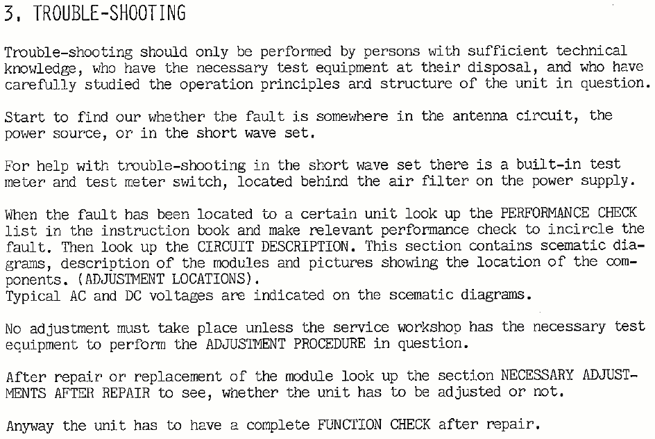 Sailor R1117 Trouble shooting page-1