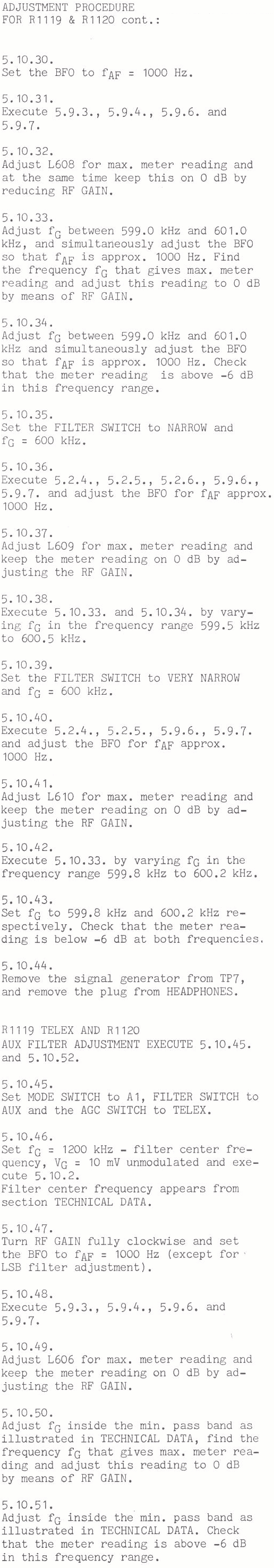 Sailor R1119 Adjustment procedure page-4