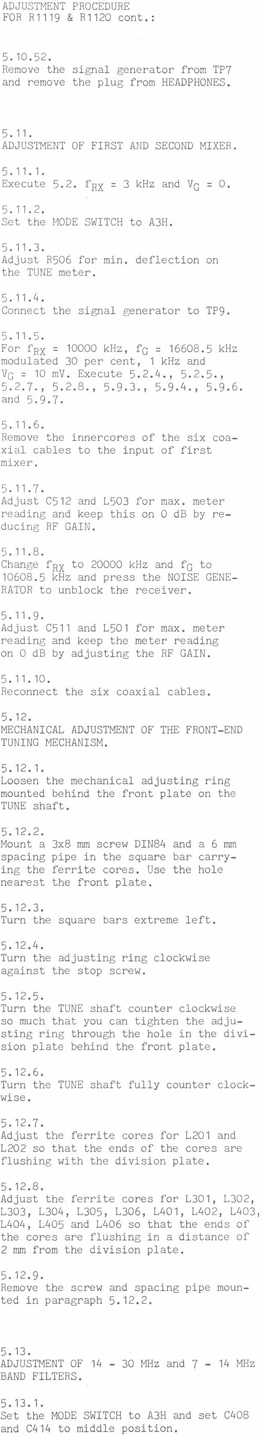 Sailor R1119 Adjustment procedure page-5