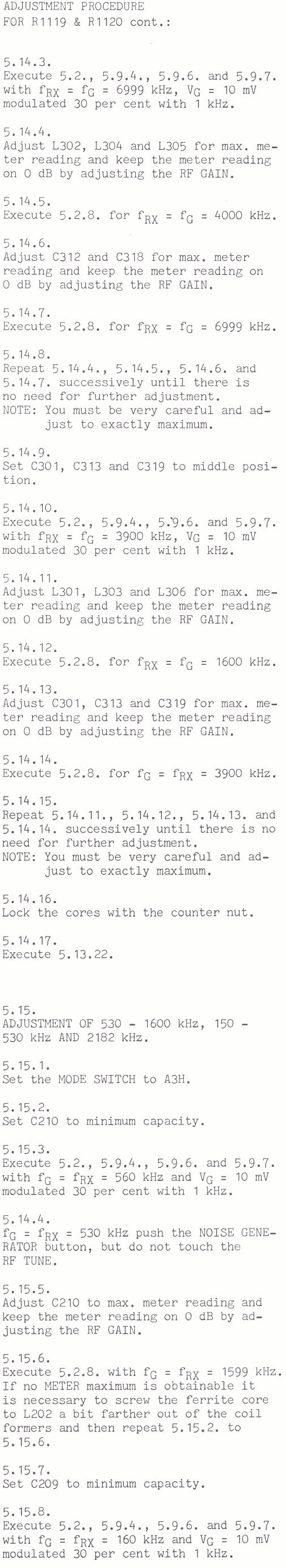 Sailor R1119 Adjustment procedure page-7