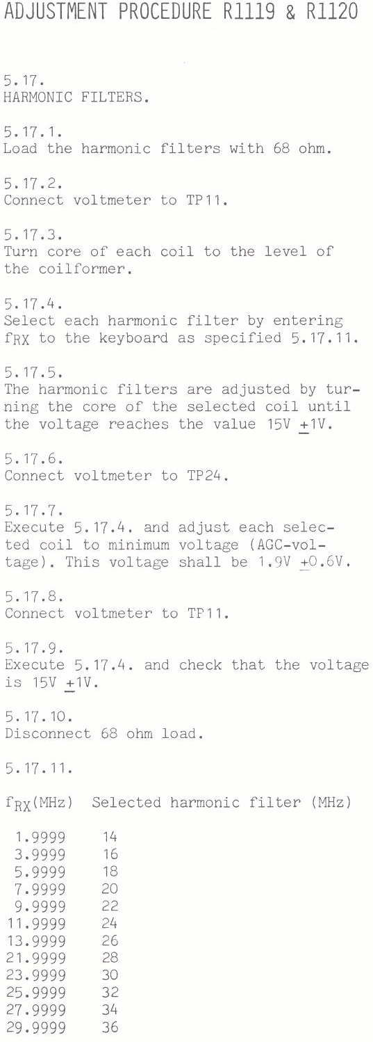 Sailor R1119 Adjustment procedure page-9