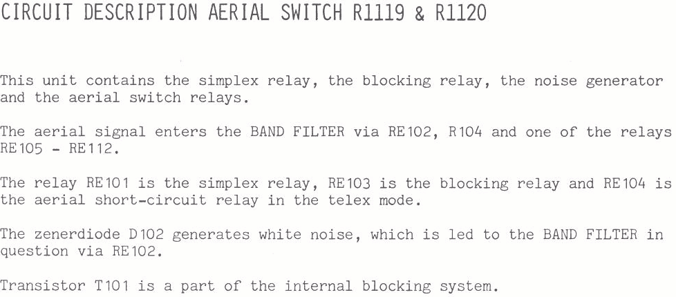 Sailor R1119 Aerial switch page-1 module-100