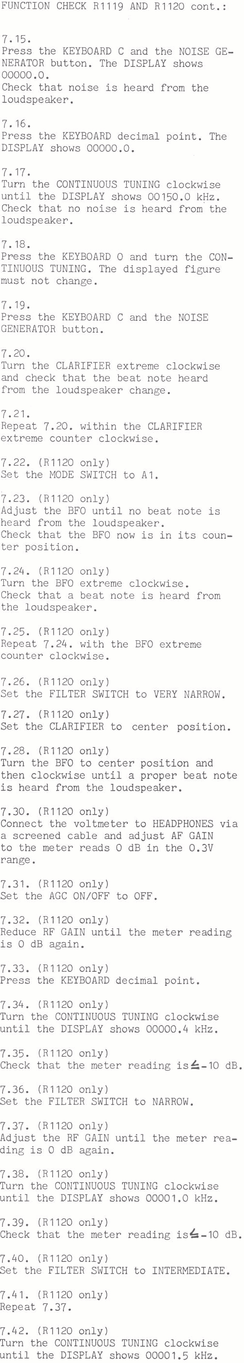 Sailor R1119 Function check page-2