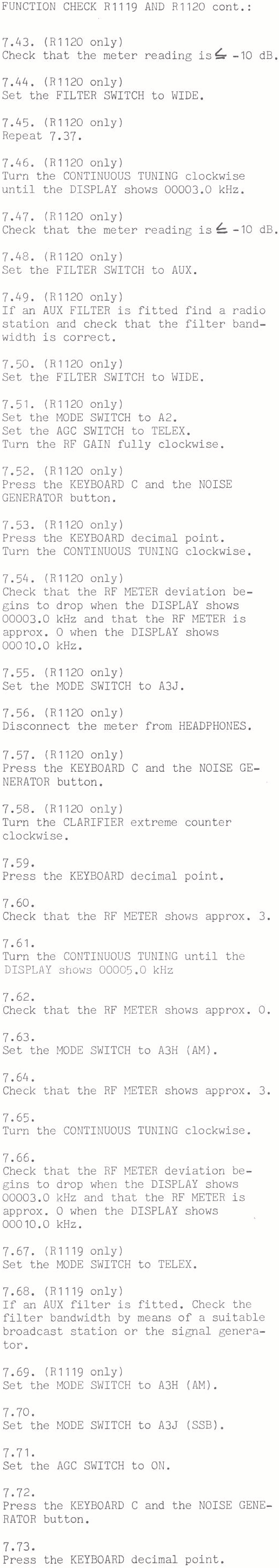Sailor R1119 Function check page-3