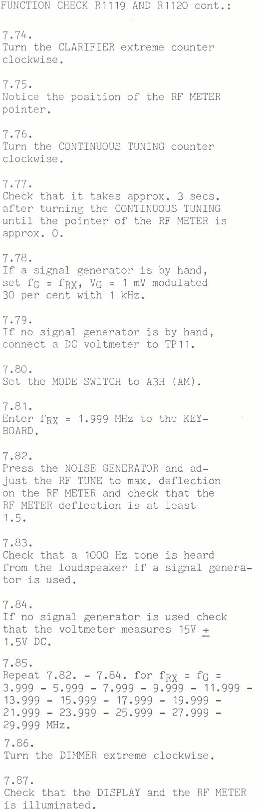 Sailor R1119 Function check page-4