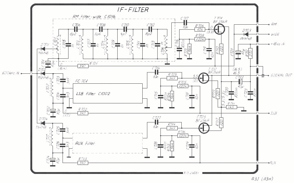 Sailor R1119 IF filter schema