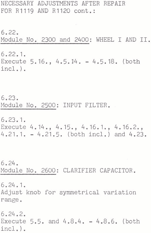 Sailor R1119 Necassary adjustments after repair page-4