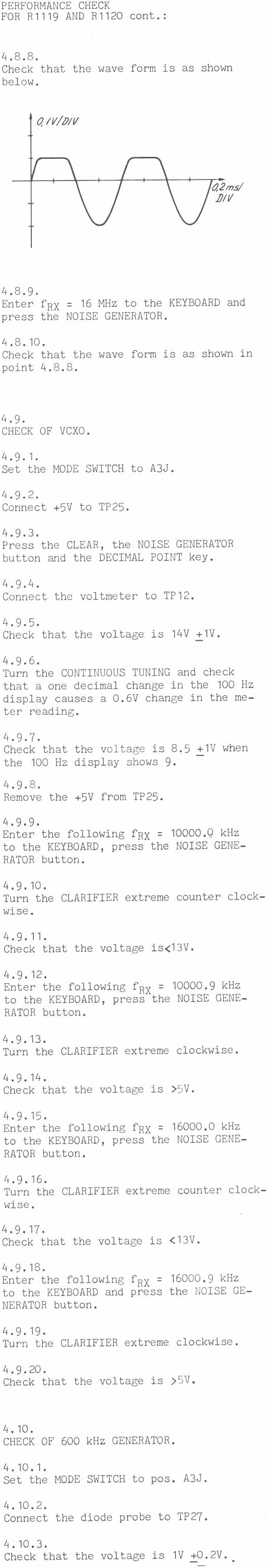 Sailor R1119 Performance check page-3