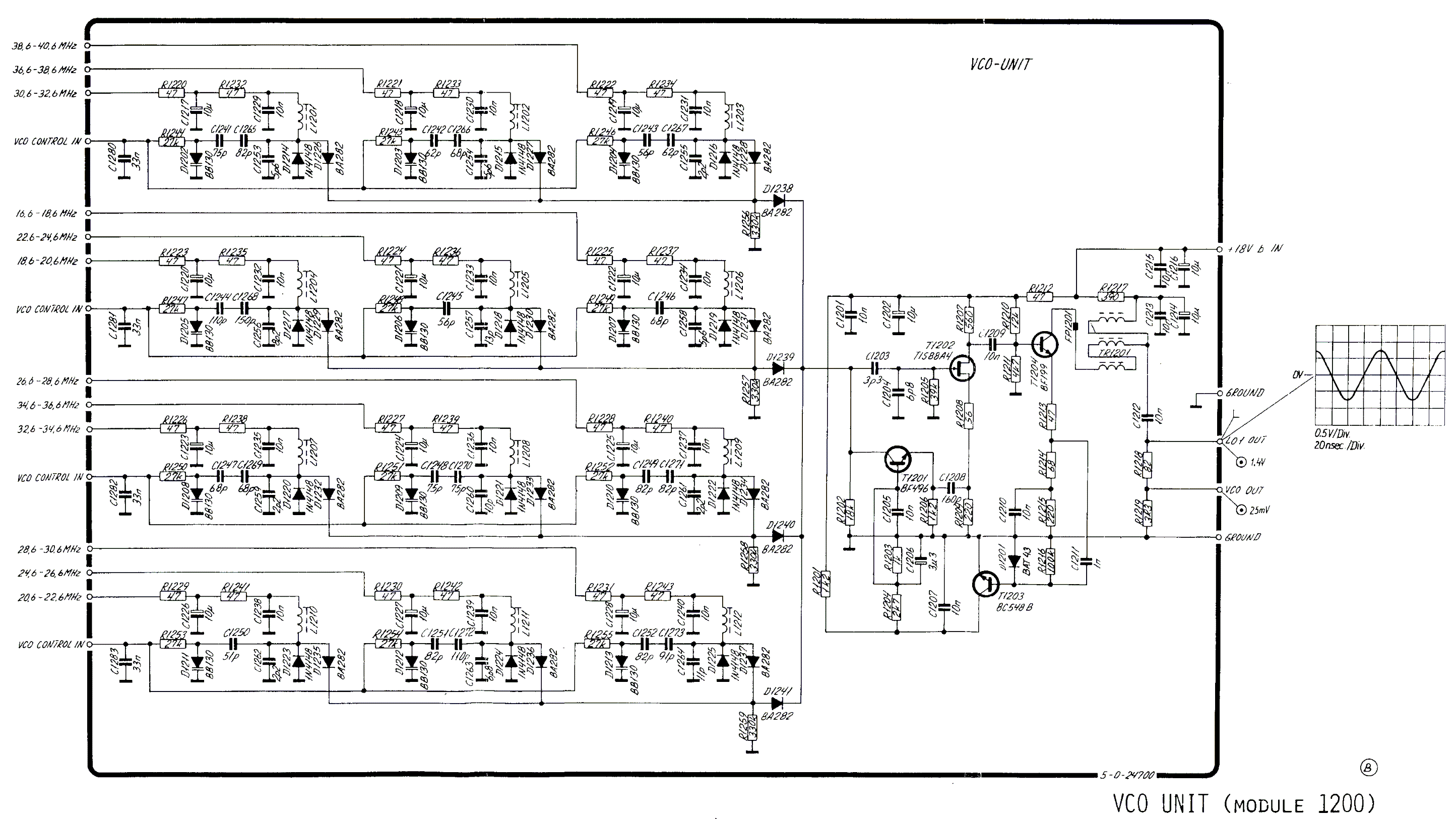 Sailor R1119 VCO schema with components