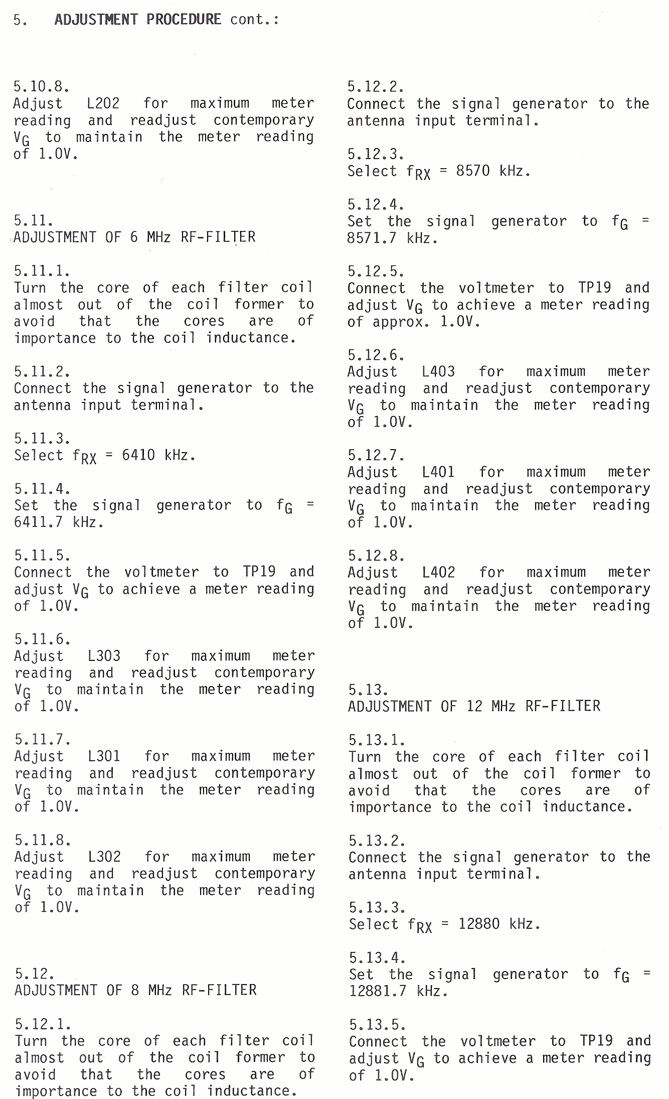 Sailor R1121 Adjustment procedure page-3