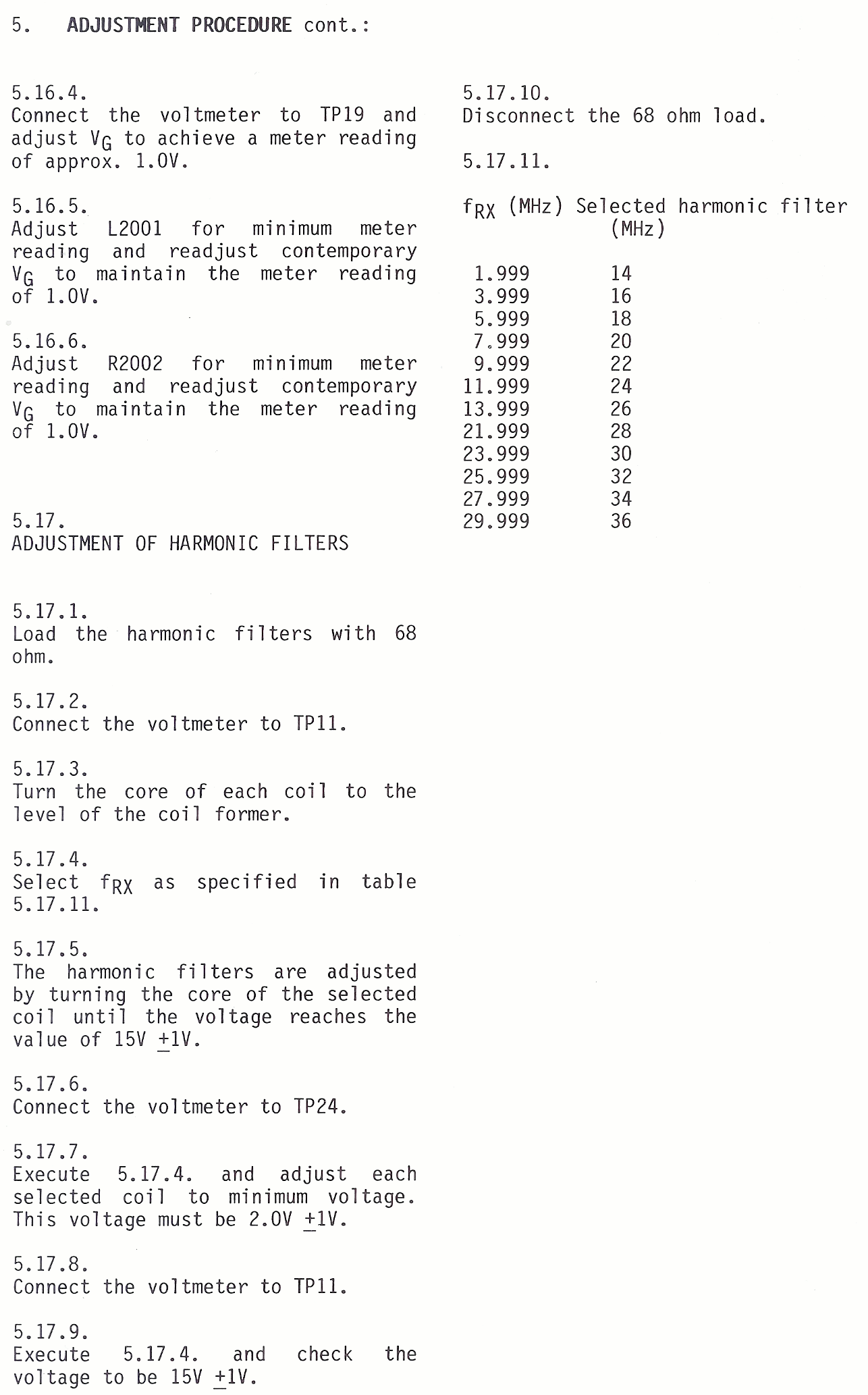 Sailor R1121 Adjustment procedure page-5