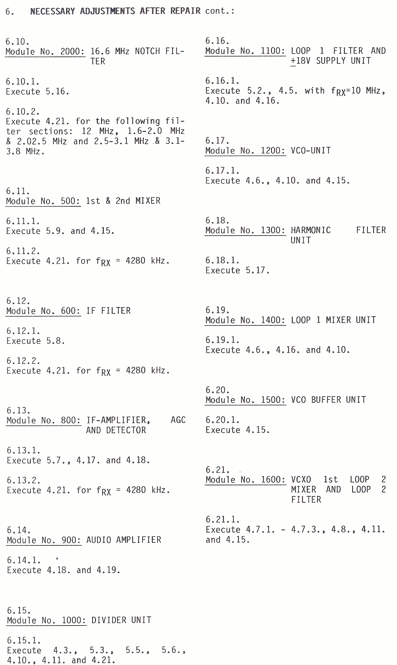 Sailor R1121 Necassary adjustments after repair page-2