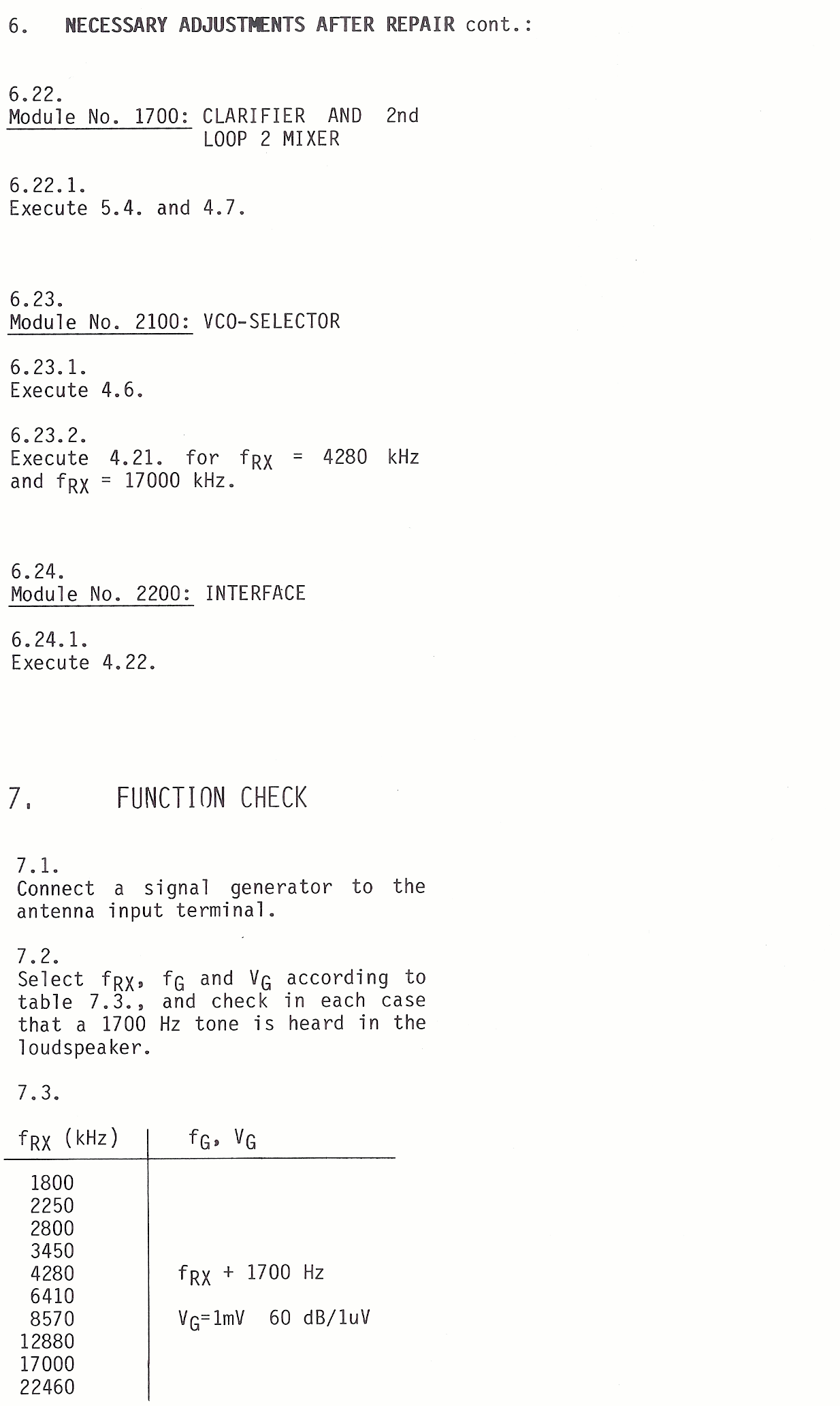 Sailor R1121 Necassary adjustments after repair page-3