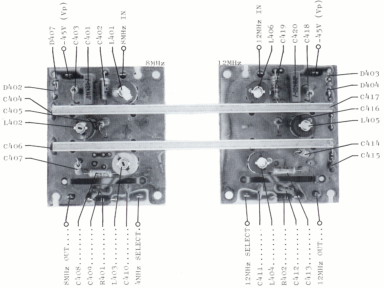 Sailor R1121 RF Band filter view module-400