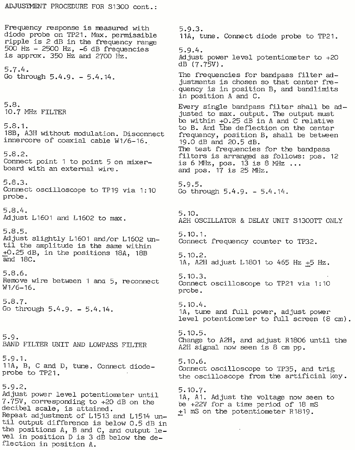 Sailor S1300 Adjustments procedure page-3